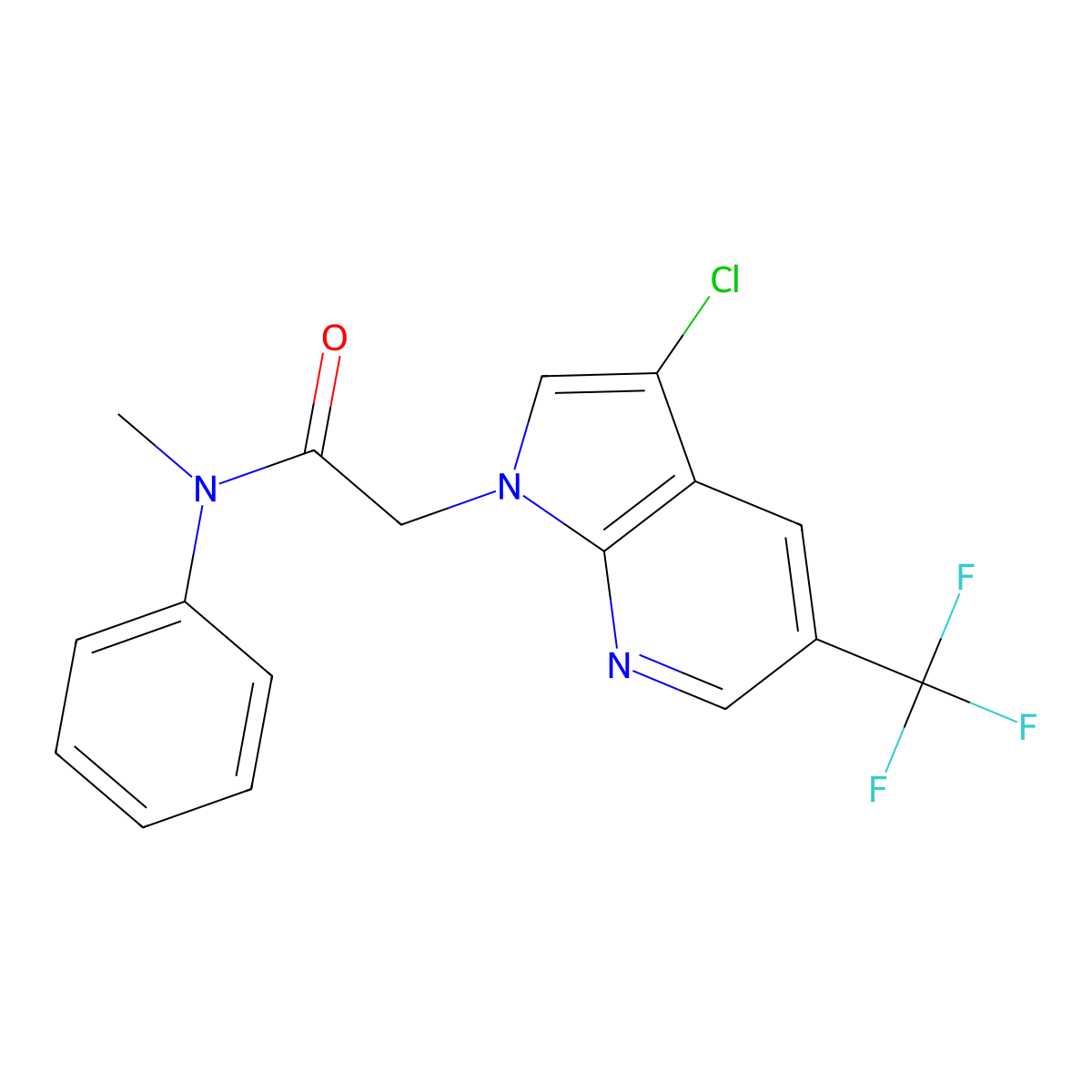 2-[3-chloro-5-(trifluoromethyl)-1H-pyrrolo[2,3-b]pyridin-1-yl]-N-methyl-N-phenylacetamide molecular structure, CAS 2085690-56-6