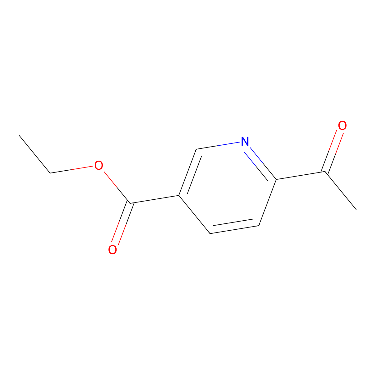 Ethyl 6-acetylnicotinate molecular structure, CAS 20857-24-3