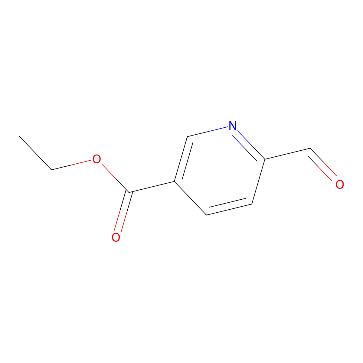 Ethyl 6-formylnicotinate molecular structure, CAS 20857-31-2