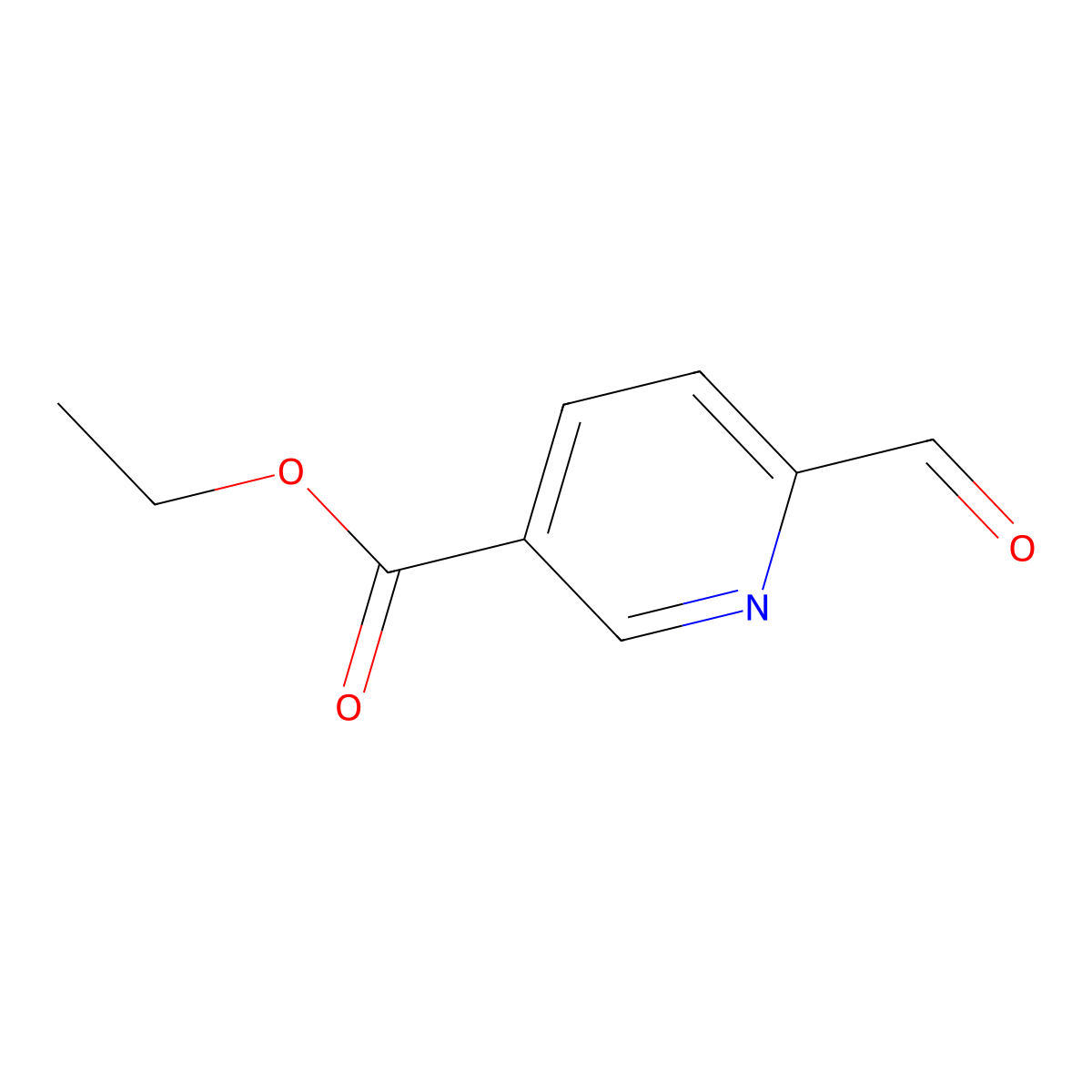 Ethyl 6-formylnicotinate molecular structure, CAS 20857-31-2