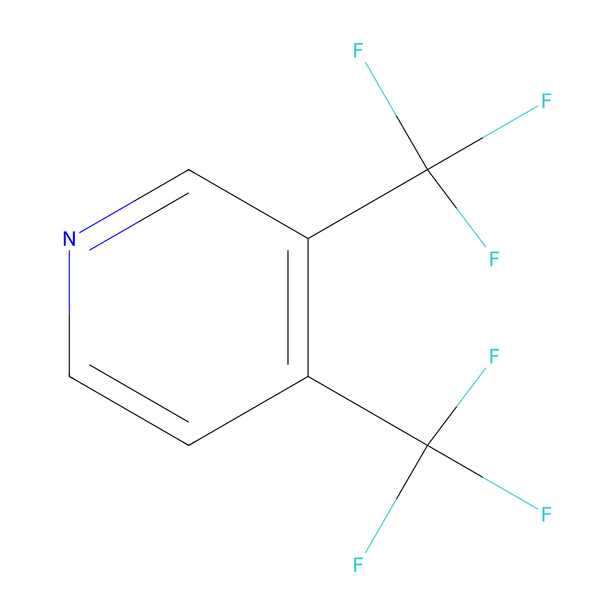 3,4-Bis(trifluoromethyl)pyridine molecular structure, CAS 20857-46-9