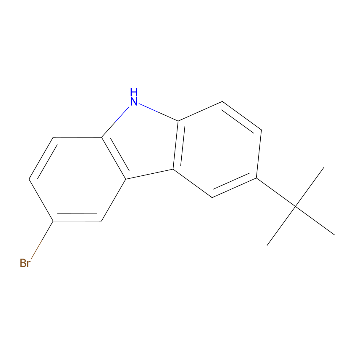 3-Bromo-6-(tert-butyl)-9H-carbazole molecular structure, CAS 2085718-62-1