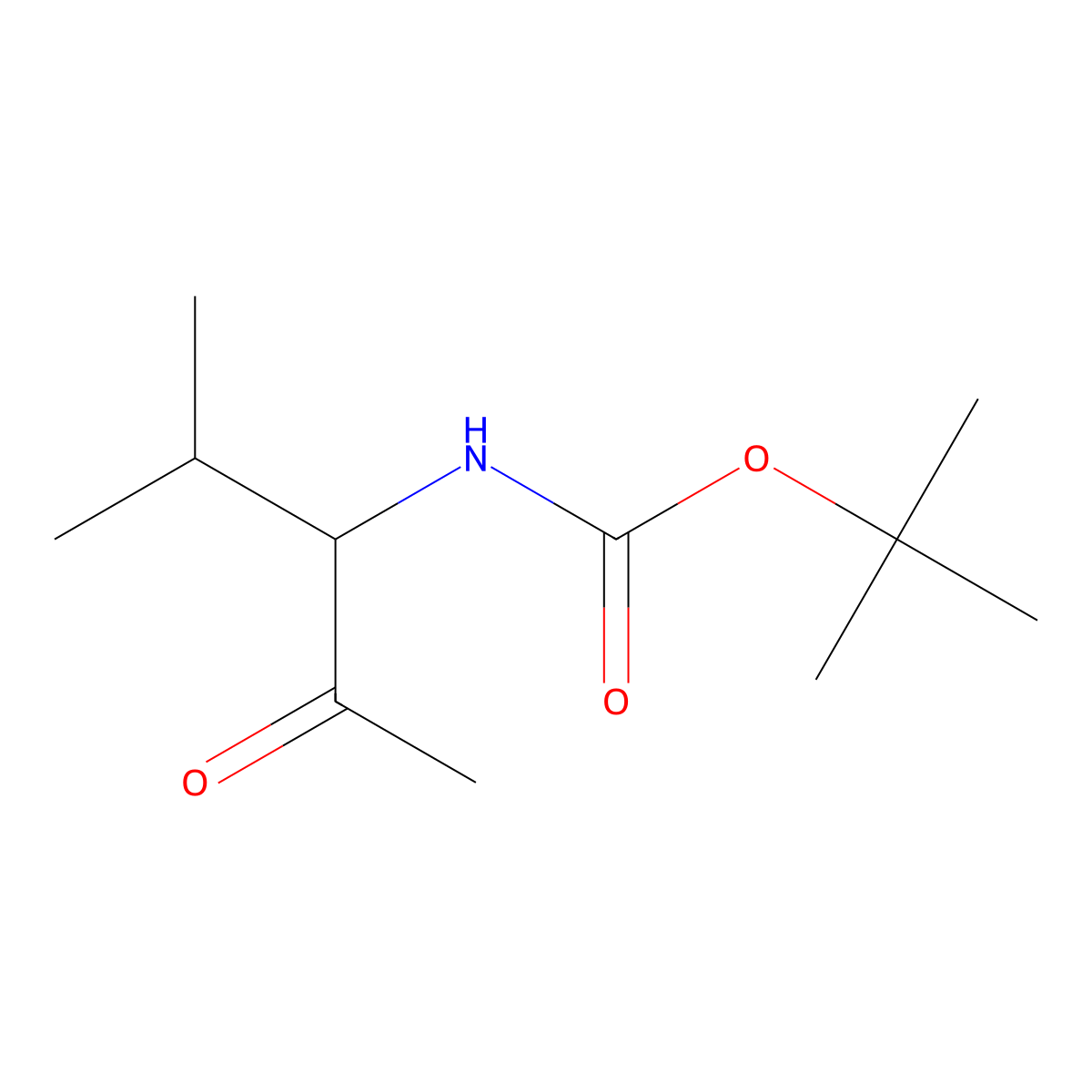 Tert-butyl (2-methyl-4-oxopentan-3-yl)carbamate molecular structure, CAS 208578-61-4
