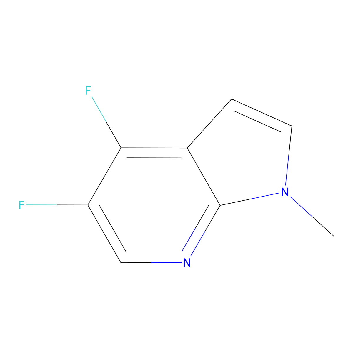 4,5-Difluoro-1-methyl-1H-pyrrolo[2,3-B]pyridine molecular structure, CAS 2085783-57-7