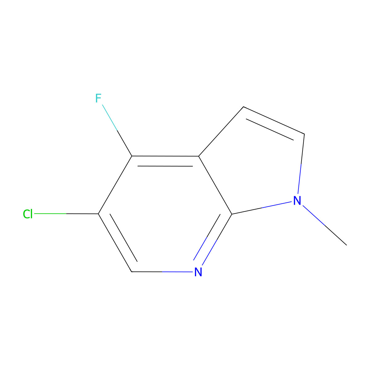 5-Chloro-4-fluoro-1-methyl-1H-pyrrolo[2,3-B]pyridine molecular structure, CAS 2085784-13-8