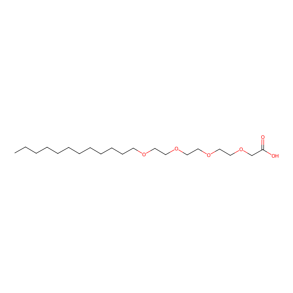 3,6,9,12-Tetraoxatetracosanoic acid molecular structure, CAS 20858-25-7