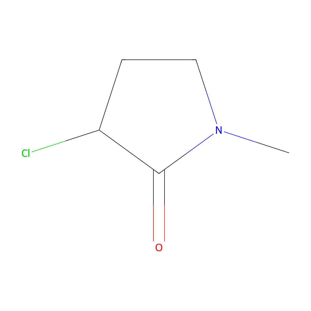 3-Chloro-1-methylpyrrolidin-2-one molecular structure, CAS 208585-67-5