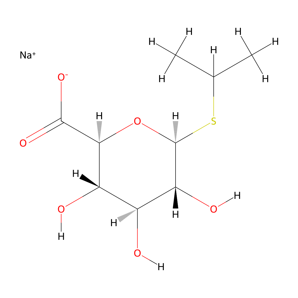 Isopropyl b-D-thioglucuronide sodium salt molecular structure, CAS 208589-93-9