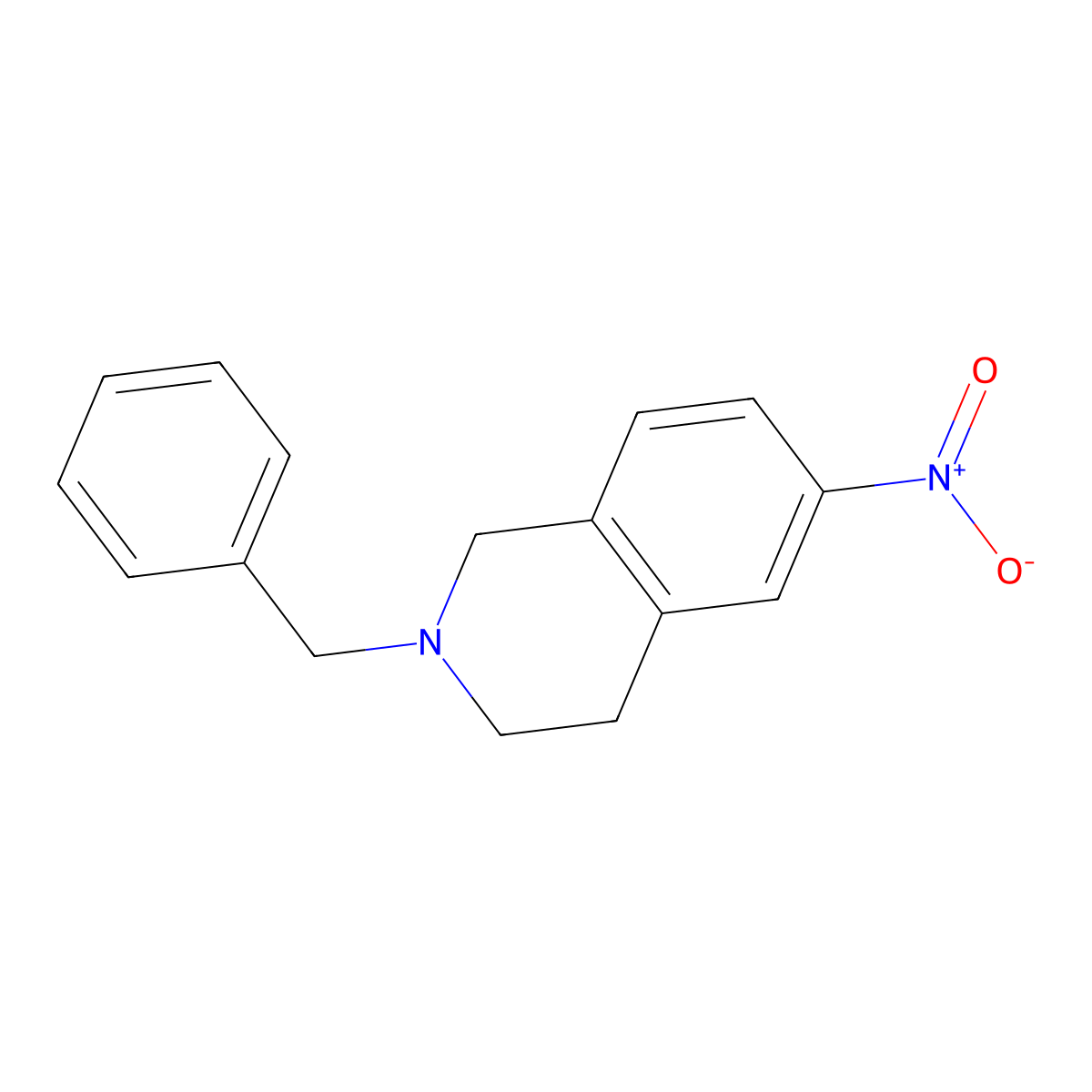 2-Benzyl-6-nitro-1,2,3,4-tetrahydroisoquinoline molecular structure, CAS 208589-95-1