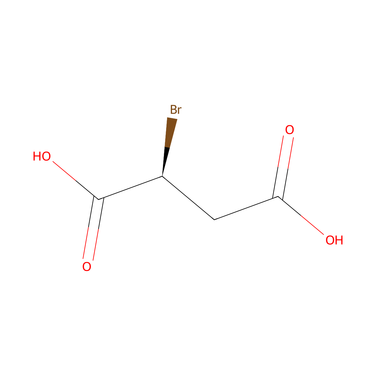 Bromosuccinic acid, (-)- molecular structure, CAS 20859-23-8