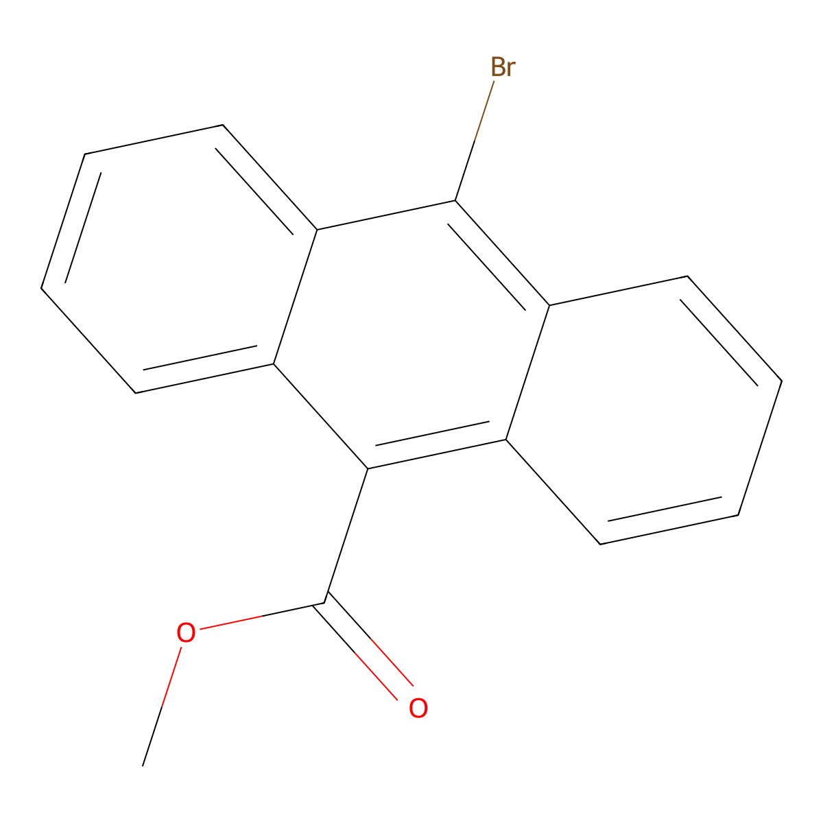 Methyl 10-bromoanthracene-9-carboxylate molecular structure, CAS 2086-18-2
