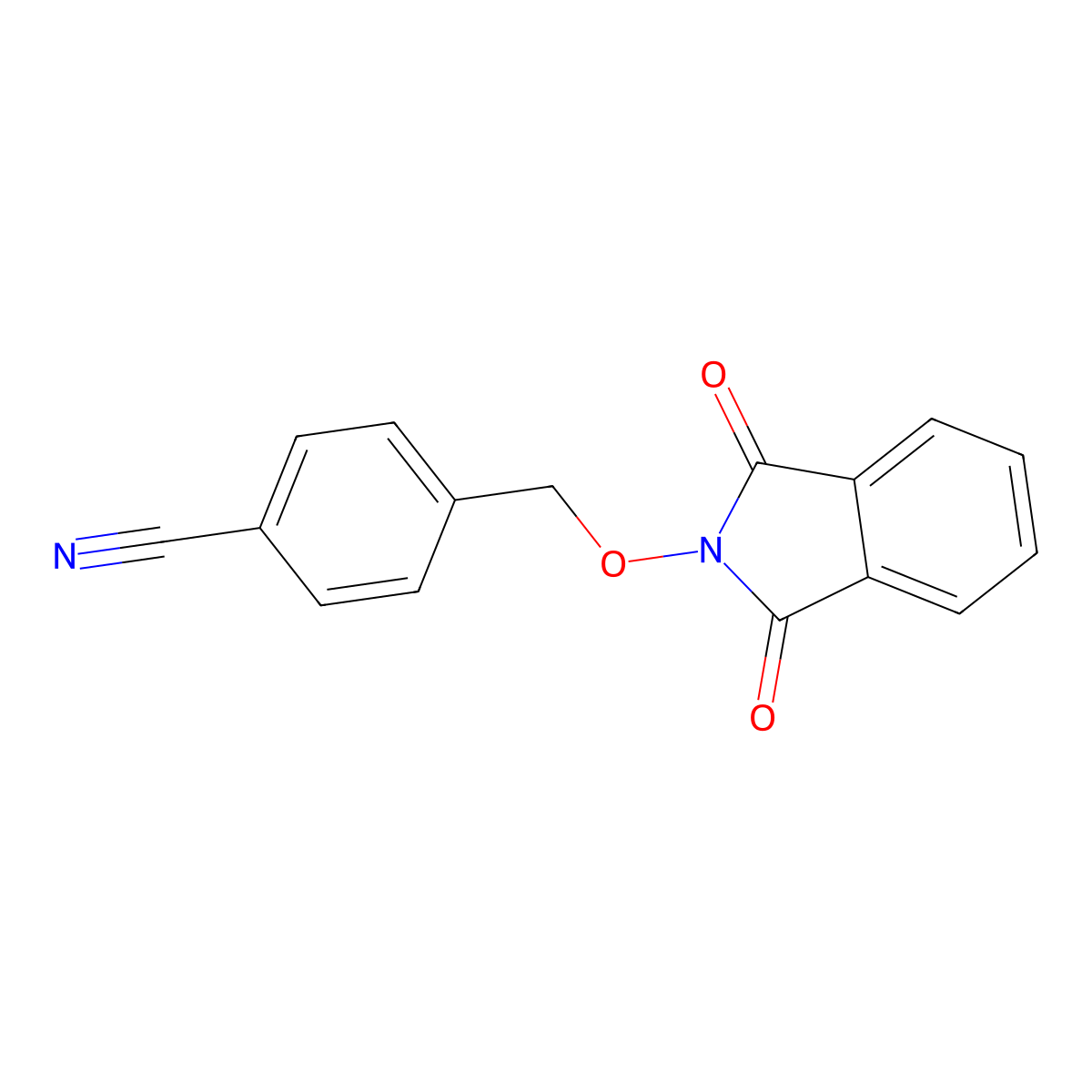 4-{[(1,3-Dioxo-1,3-dihydro-2H-isoindol-2-yl)oxy]methyl}benzonitrile molecular structure, CAS 2086-27-3