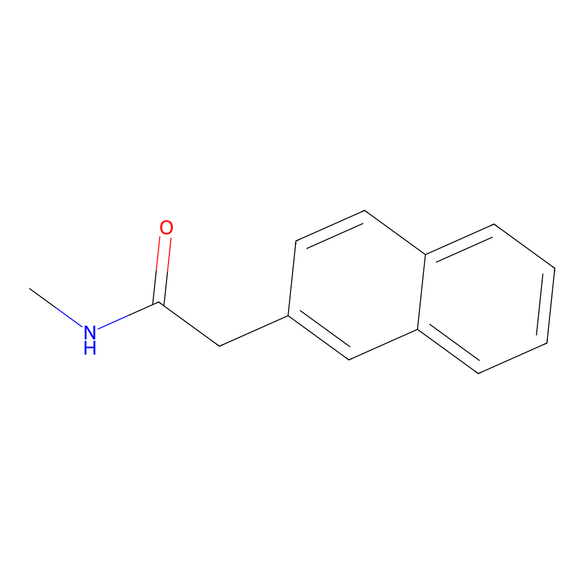 N-methyl-2-(naphthalen-2-yl)acetamide molecular structure, CAS 2086-65-9