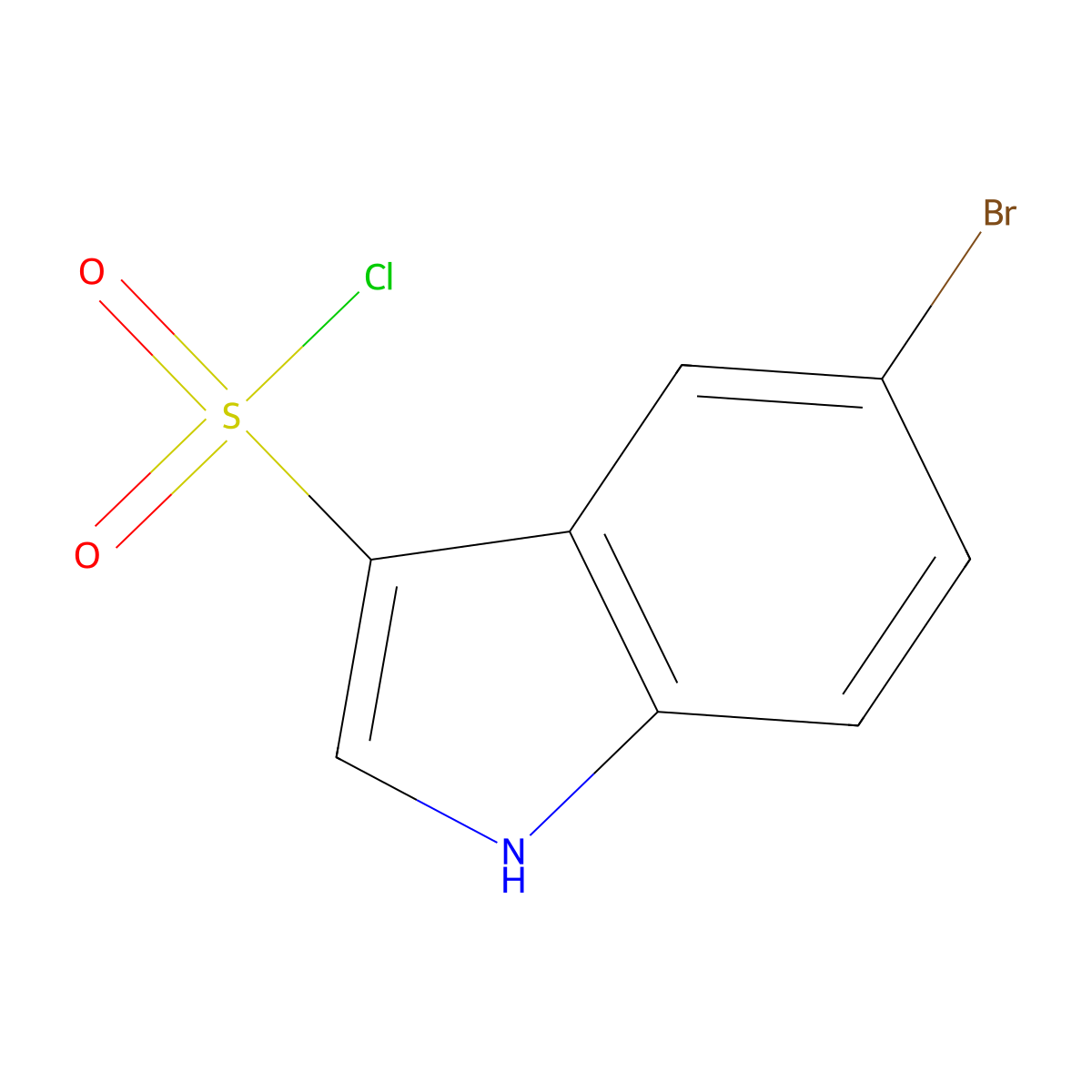 5-bromo-1H-indole-3-sulfonyl chloride molecular structure, CAS 2086186-32-3