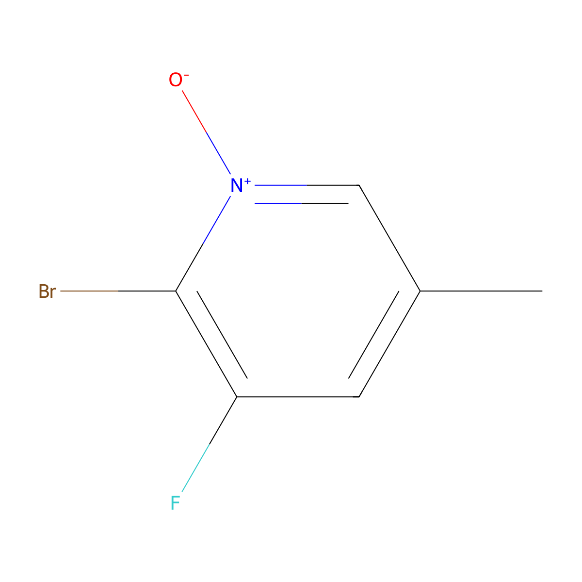 2-Bromo-3-fluoro-5-methylpyridine 1-oxide molecular structure, CAS 2086189-43-5