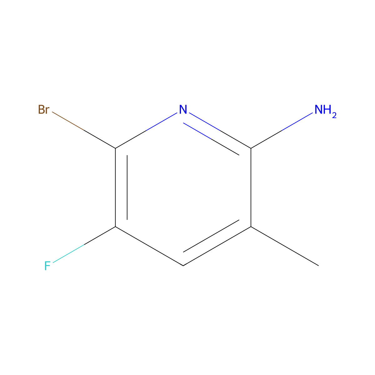 6-Bromo-5-fluoro-3-methyl-pyridin-2-amine molecular structure, CAS 2086189-45-7