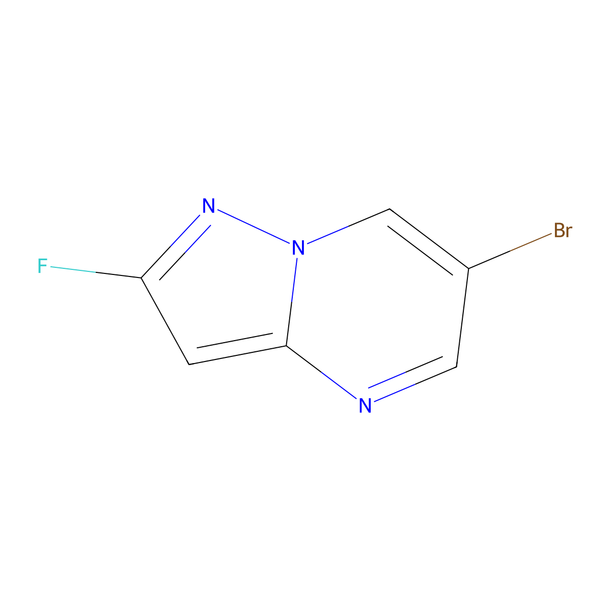 6-Bromo-2-fluoropyrazolo[1,5-a]pyrimidine molecular structure, CAS 2086191-11-7