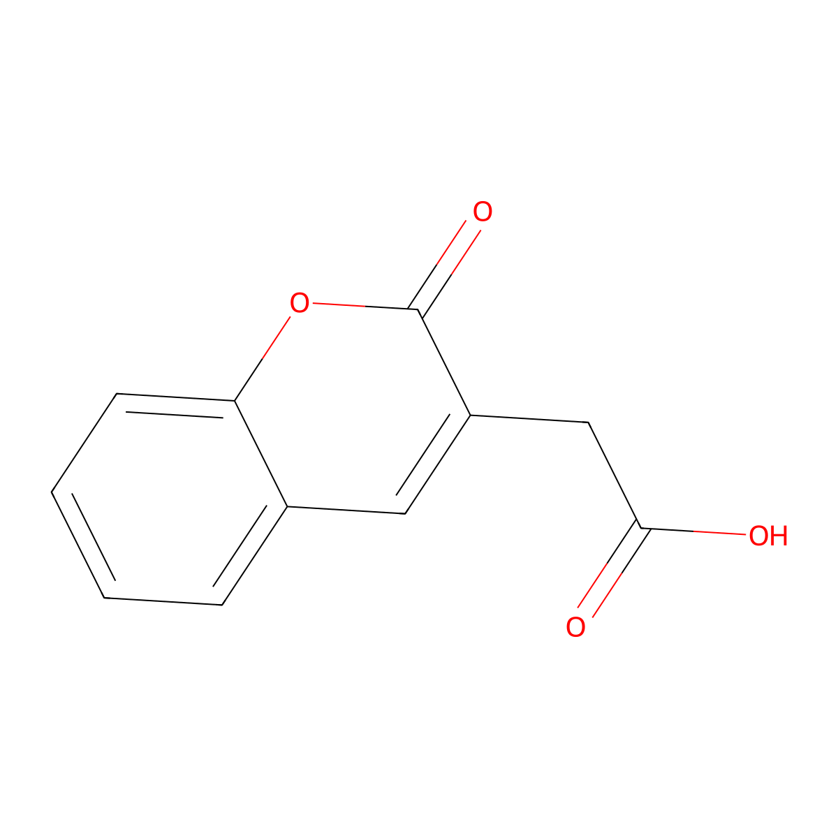 (2-Oxo-2H-chromen-3-yl)acetic acid molecular structure, CAS 20862-58-2