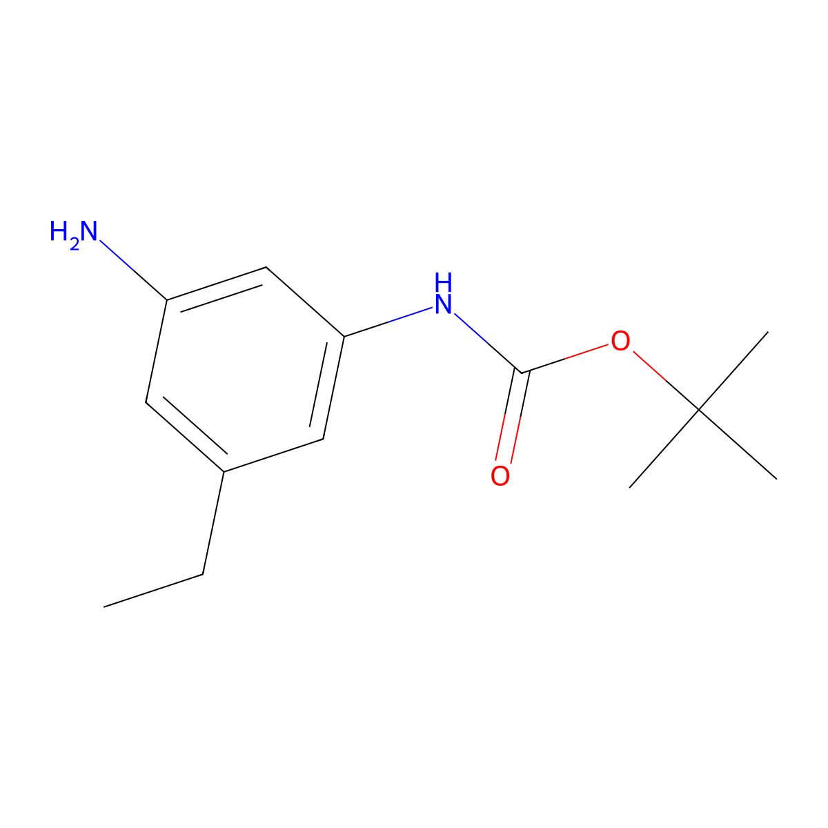 tert-butyl N-(3-amino-5-ethylphenyl)carbamate molecular structure, CAS 2086261-35-8