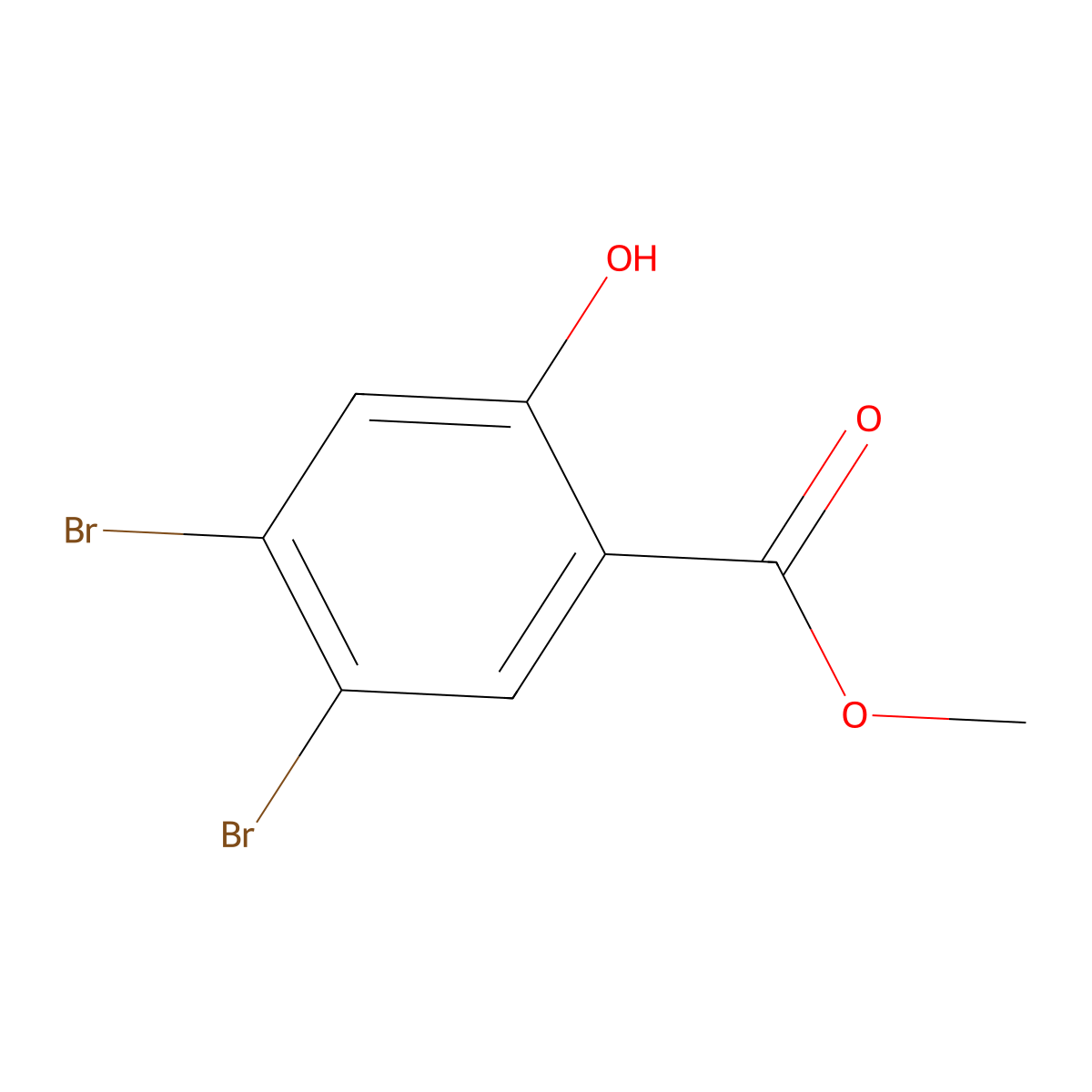 4,5-Dibromo-2-hydroxy-benzoic acid methyl ester molecular structure, CAS 2086270-88-2