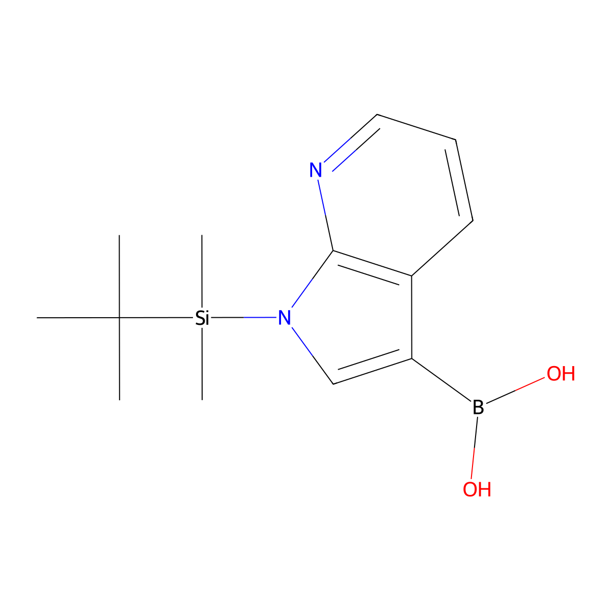 [1-(tert-butyldimethylsilyl)-1H-pyrrolo[2,3-b]pyridin-3-yl]boronic acid molecular structure, CAS 2086293-80-1