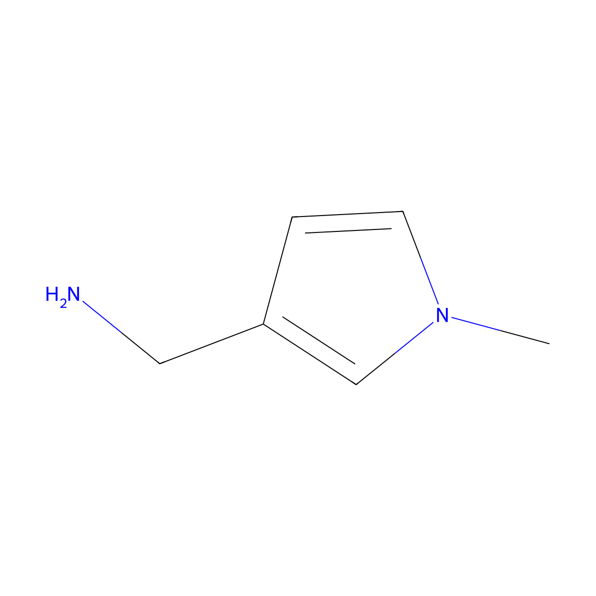 (1-methyl-1H-pyrrol-3-yl)methanamine molecular structure, CAS 20863-72-3