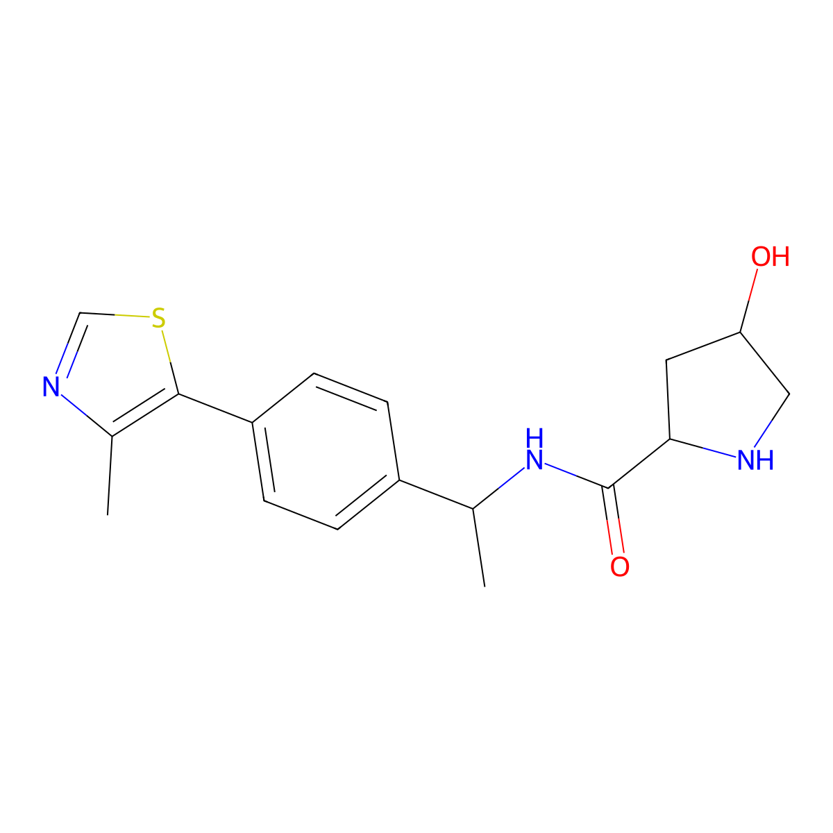(2S,4R)-4-Hydroxy-N-[(1S)-1-[4-(4-methylthiaZol-5-yl)phenyl]ethyl]pyrrolidine-2-carboxamide molecular structure, CAS 2086301-12-2