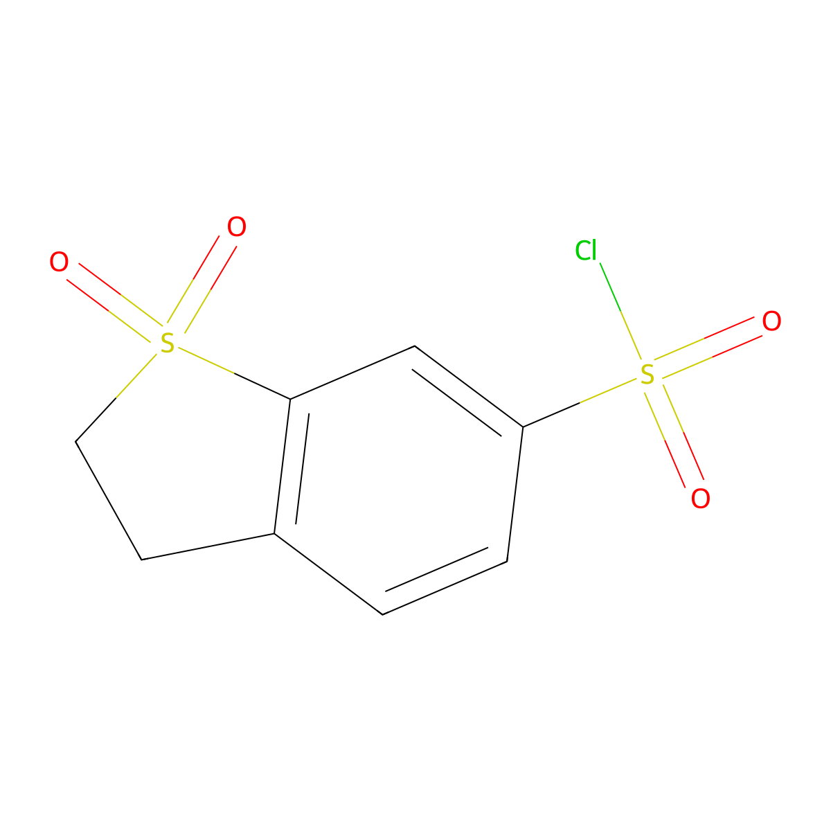 2,3-Dihydrobenzo[b]thiophene-6-sulfonyl chloride 1,1-dioxide molecular structure, CAS 208643-45-2