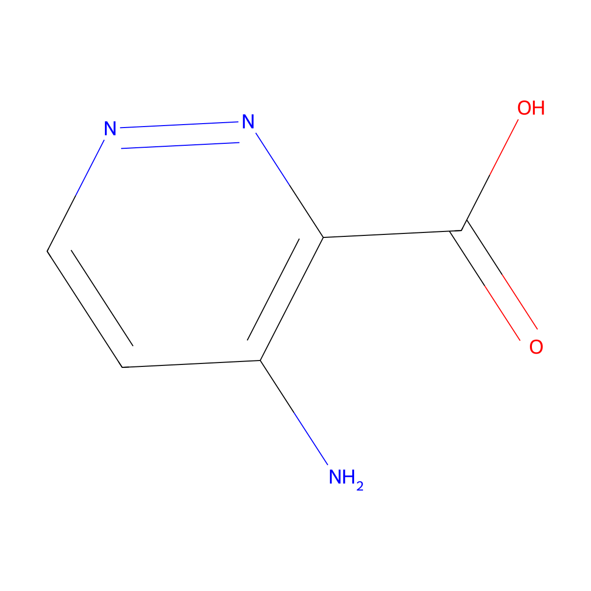 4-Aminopyridazine-3-carboxylic acid molecular structure, CAS 20865-29-6