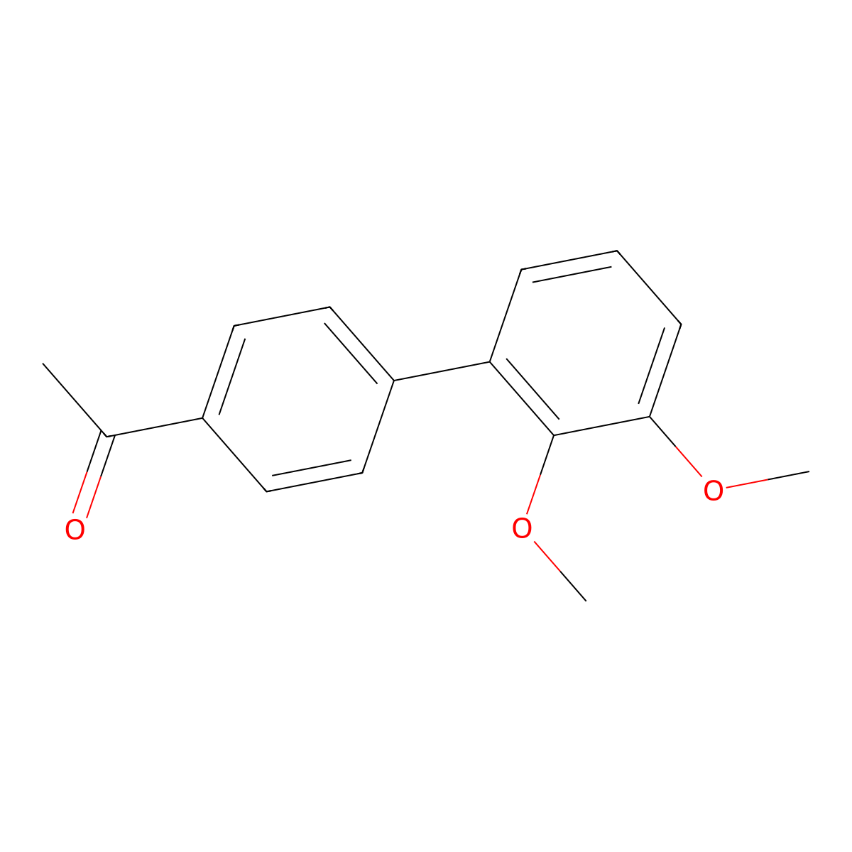 1-[4-(2,3-Dimethoxyphenyl)phenyl]ethan-1-one molecular structure, CAS 208652-70-4