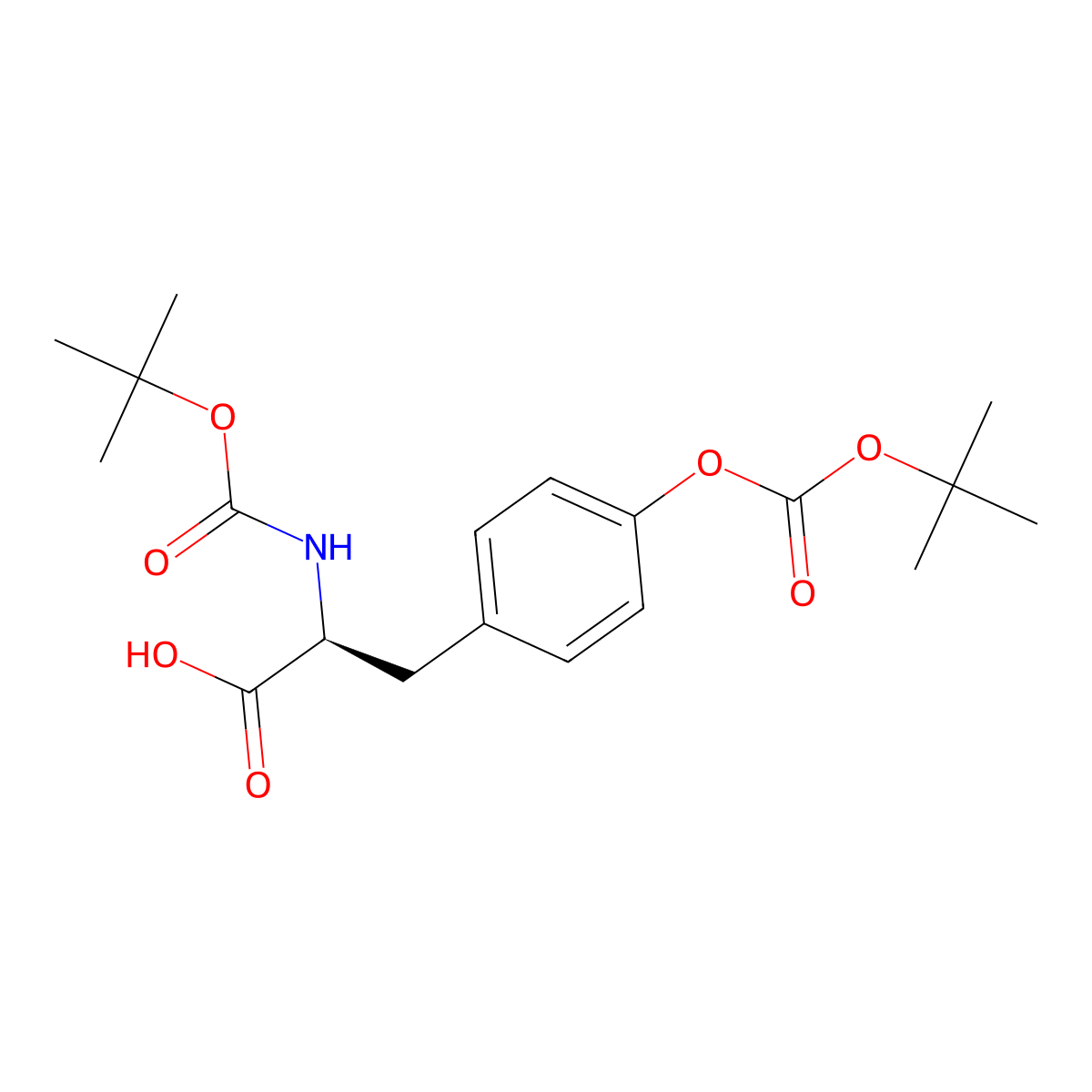 Boc-tyr(boc)-OH molecular structure, CAS 20866-48-2