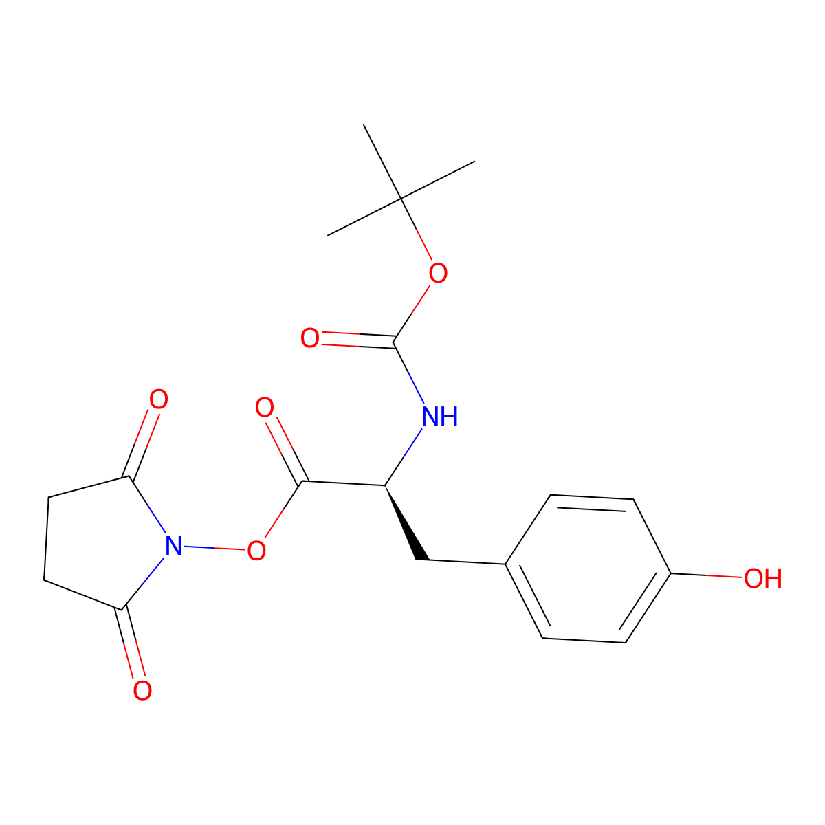 Boc-Tyr-OSu molecular structure, CAS 20866-56-2