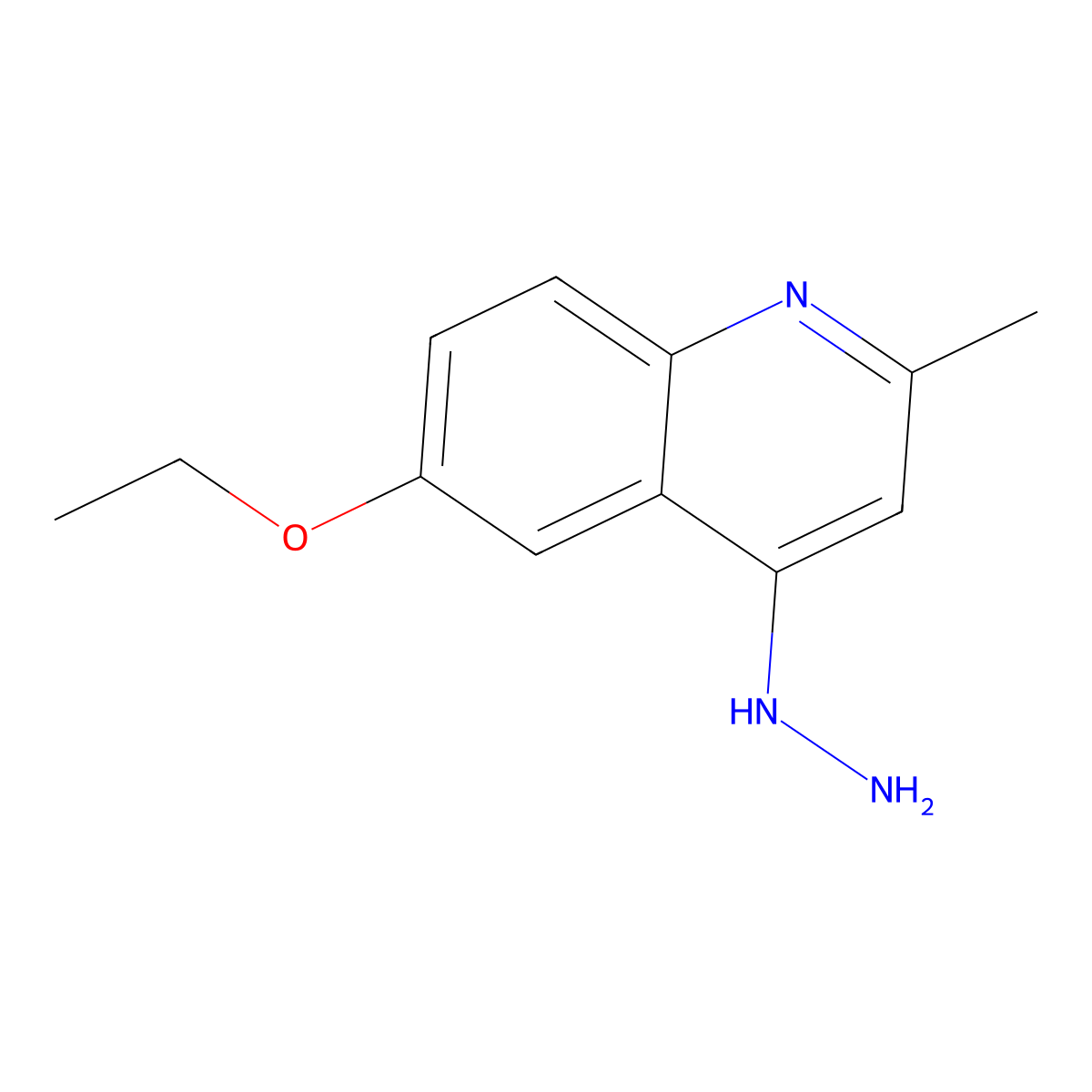 6-Ethoxy-4-hydrazinyl-2-methylquinoline molecular structure, CAS 208661-29-4