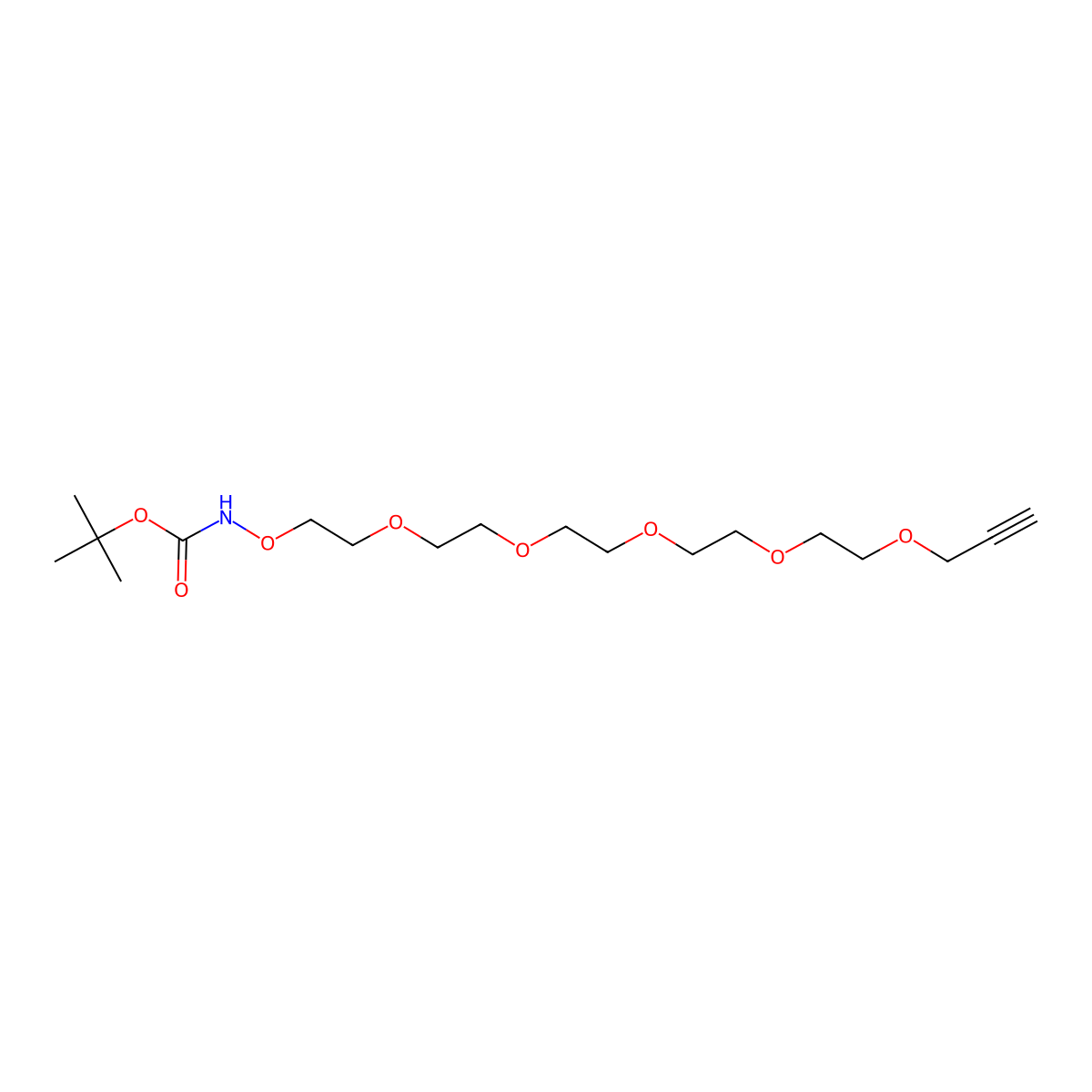 t-Boc-aminooxy-PEG5-propargyl molecular structure, CAS 2086688-98-2