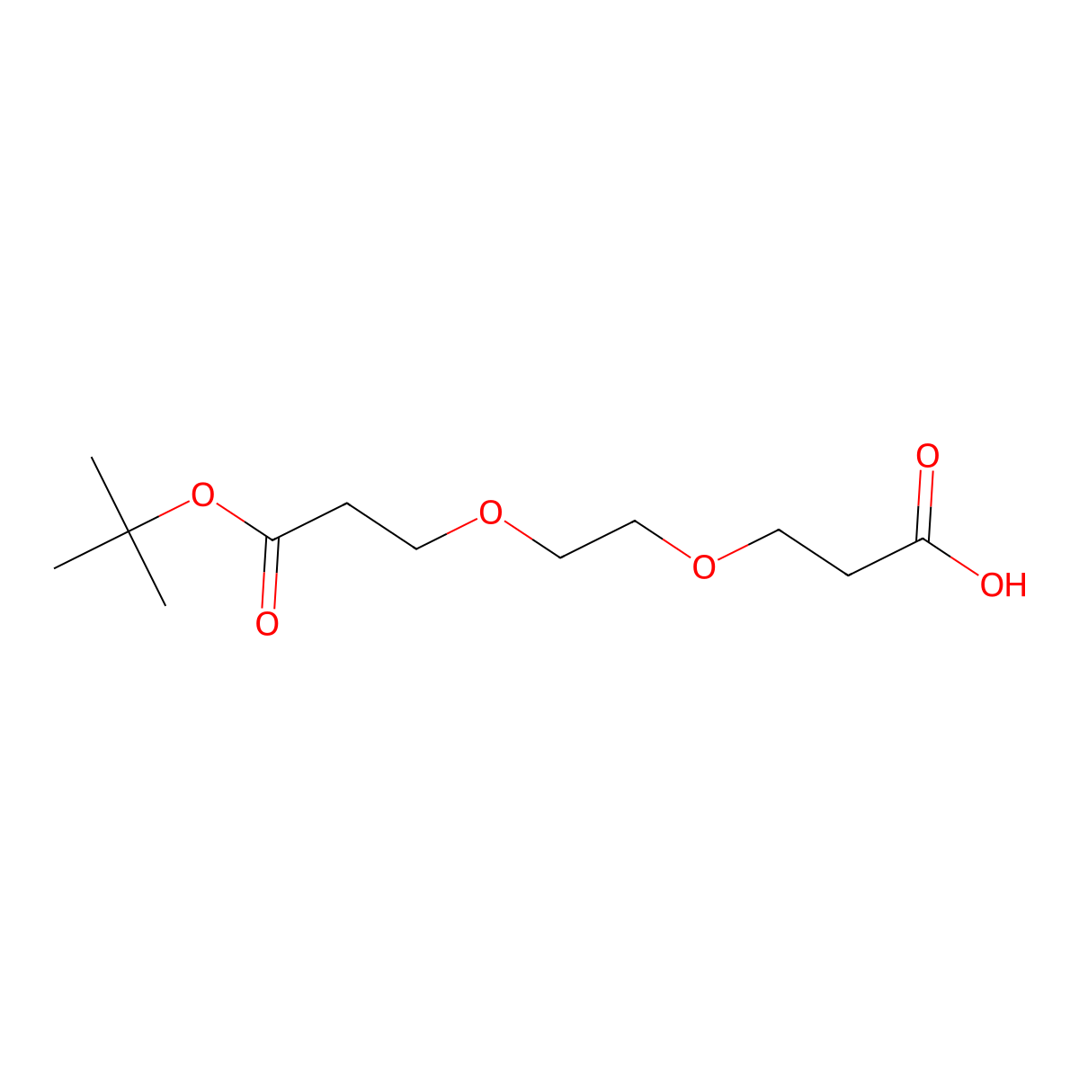 Acid-PEG2-t-butyl ester molecular structure, CAS 2086688-99-3