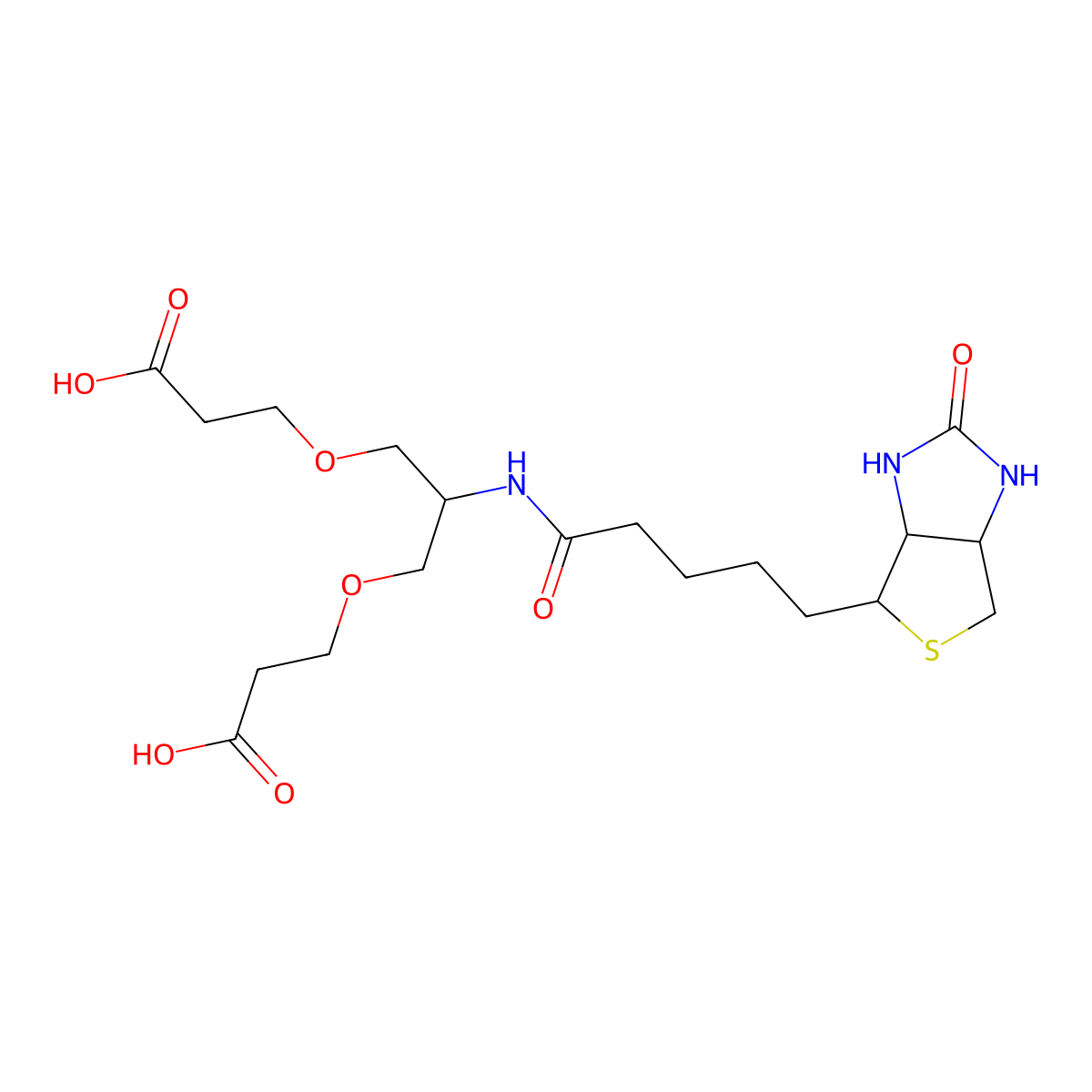 2-(Biotin-amido)-1,3-bis(carboxylethoxy)propane molecular structure, CAS 2086689-02-1