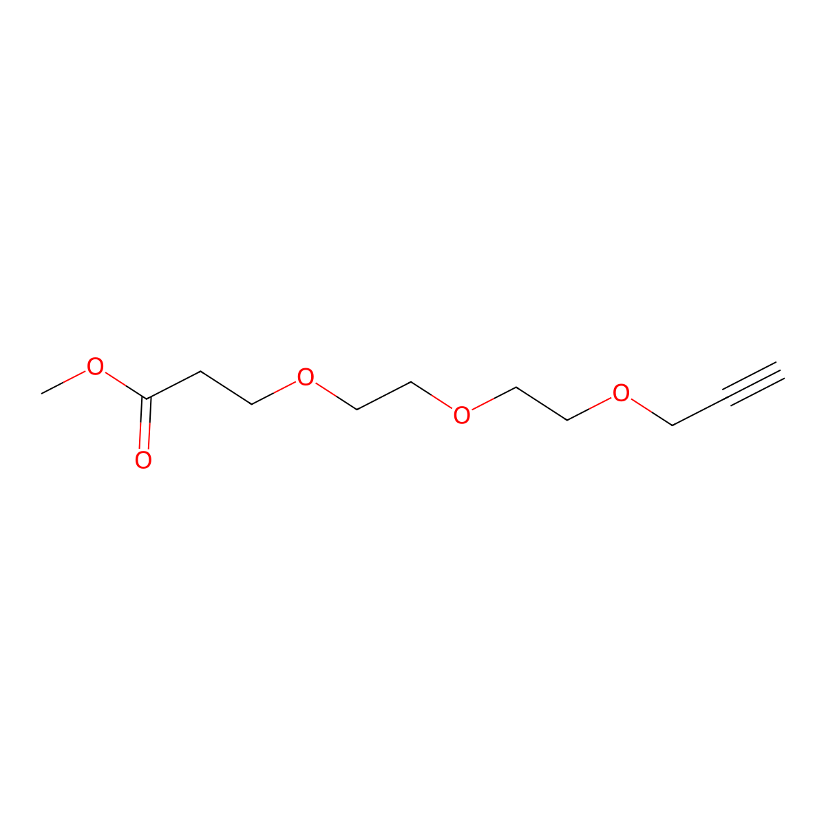 Propargyl-PEG3-methyl ester molecular structure, CAS 2086689-09-8