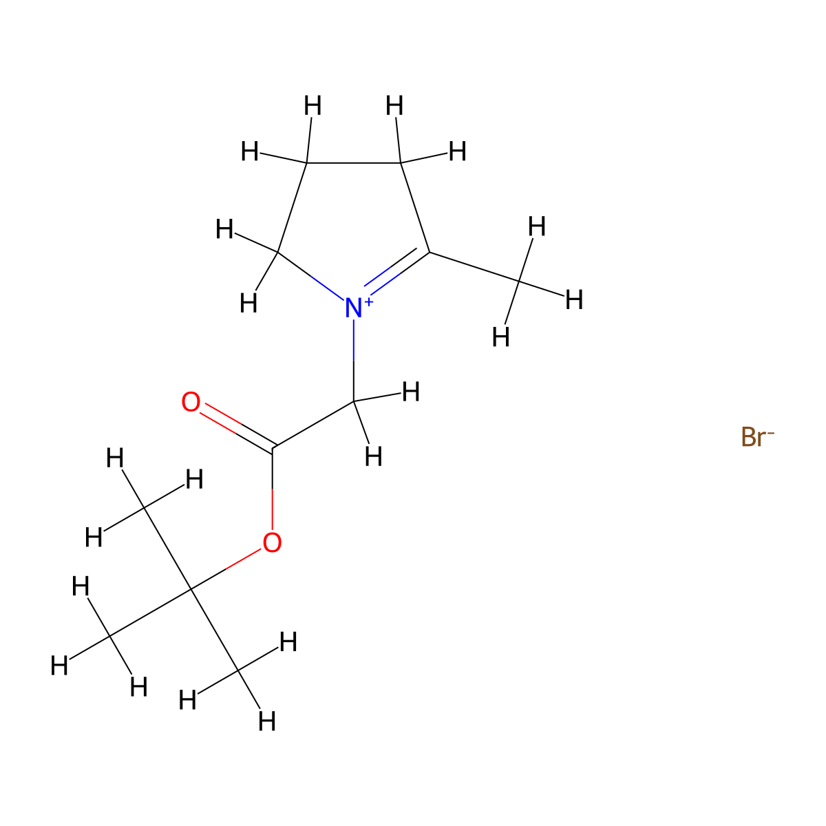 1-[2-(tert-Butoxy)-2-oxoethyl]-5-methyl-3,4-dihydro-2H-pyrrolium Bromide molecular structure, CAS 2086689-85-0