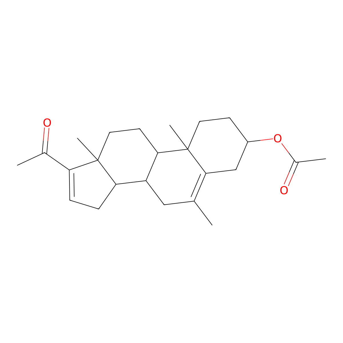 (3beta)-3-(Acetyloxy)-6-methylpregna-5,16-dien-20-one molecular structure, CAS 20867-46-3