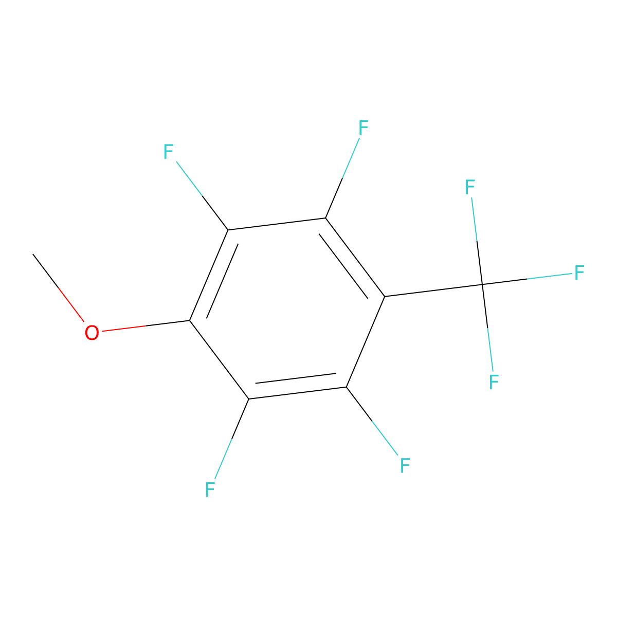 1,2,4,5-Tetrafluoro-3-methoxy-6-(trifluoromethyl)benzene molecular structure, CAS 20867-94-1
