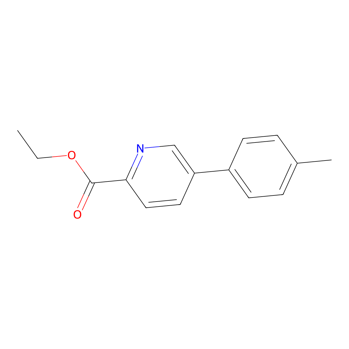 Ethyl 5-(p-tolyl)picolinate molecular structure, CAS 2086752-79-4