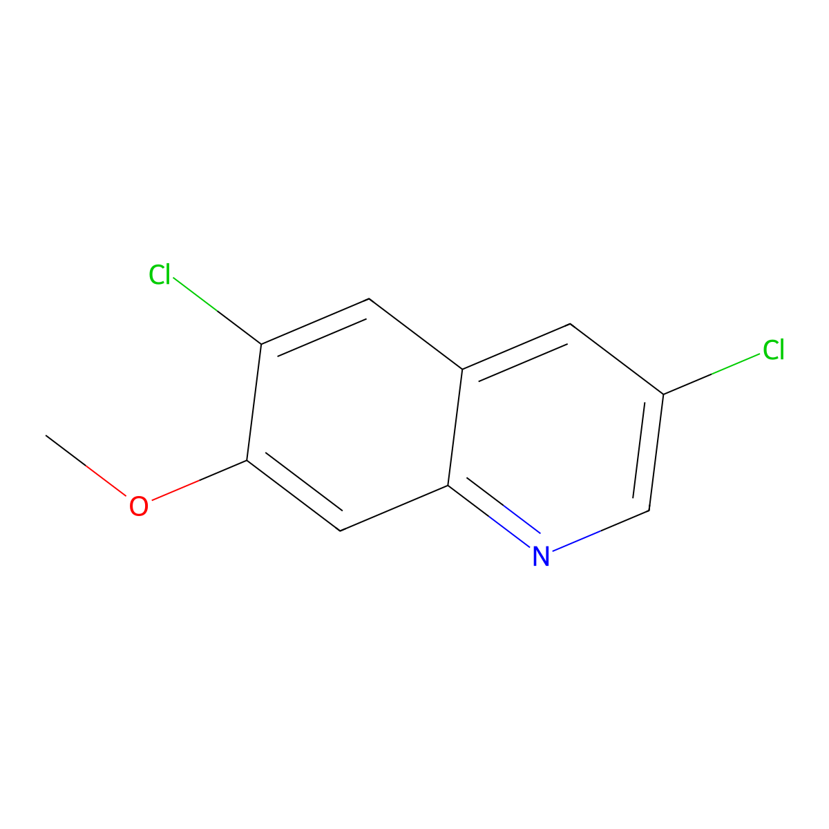3,6-dichloro-7-methoxyQuinoline molecular structure, CAS 2086768-96-7