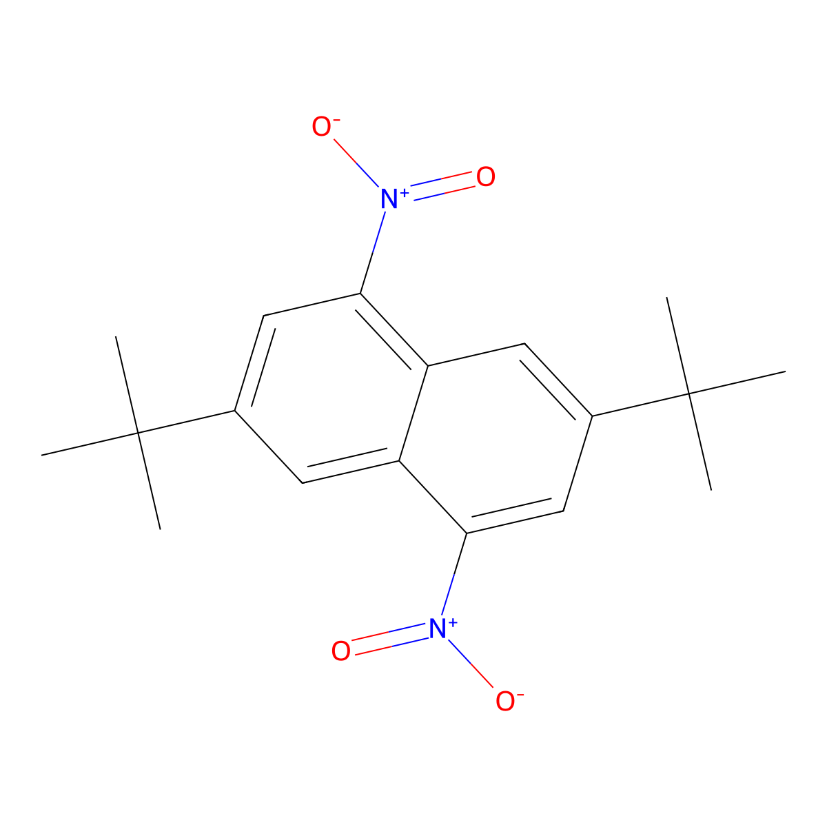 3,7-Di-tert-butyl-1,5-dinitronaphthalene molecular structure, CAS 20870-37-5