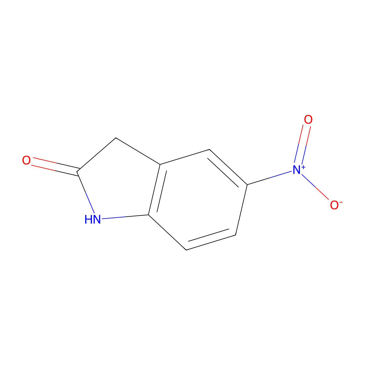 5-Nitro-2-oxindole molecular structure, CAS 20870-79-5