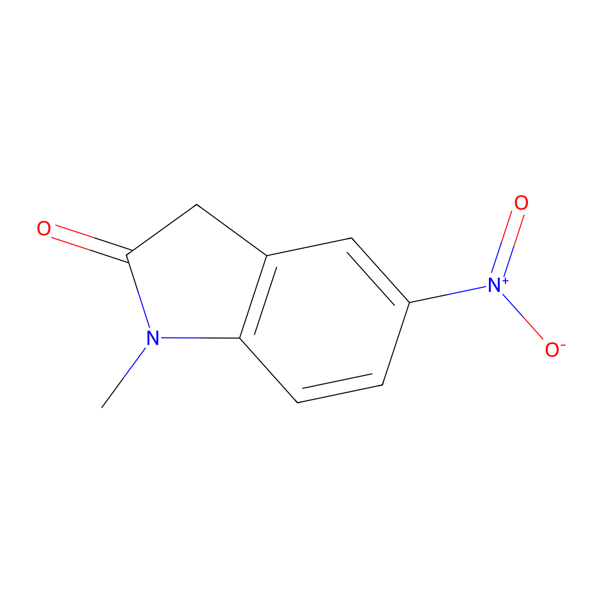 1-Methyl-5-nitroindolin-2-one molecular structure, CAS 20870-89-7