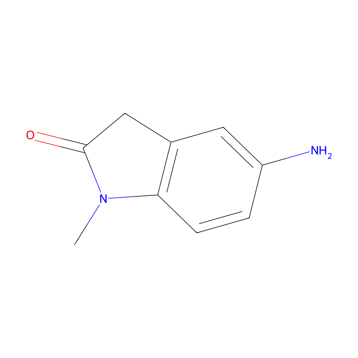 5-Amino-1-methyl-2-oxoindoline molecular structure, CAS 20870-91-1