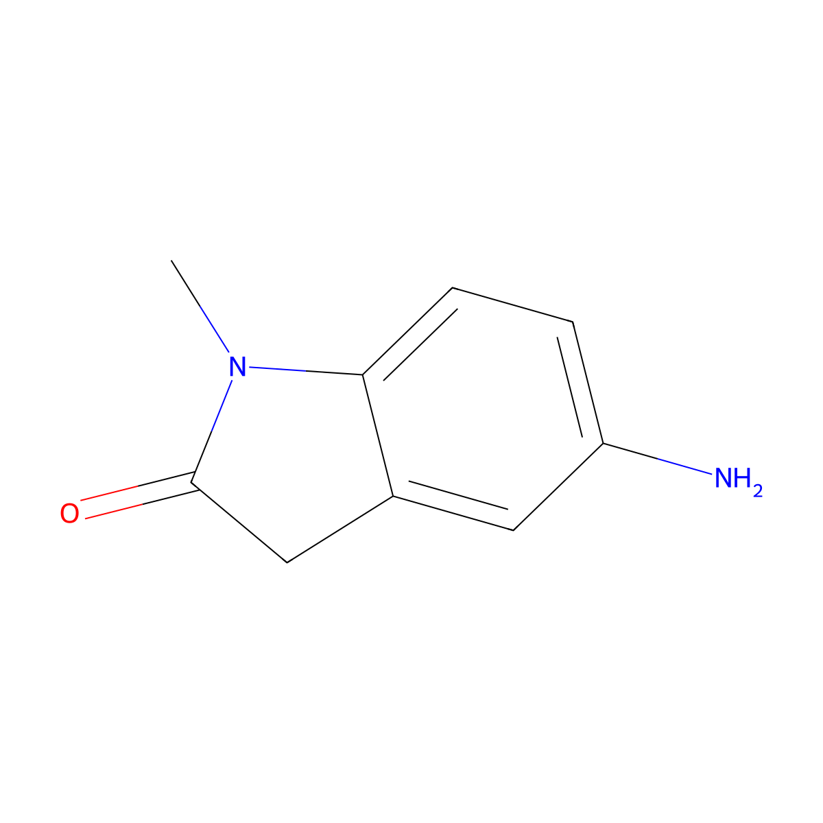 5-Amino-1-methyl-2-oxoindoline molecular structure, CAS 20870-91-1