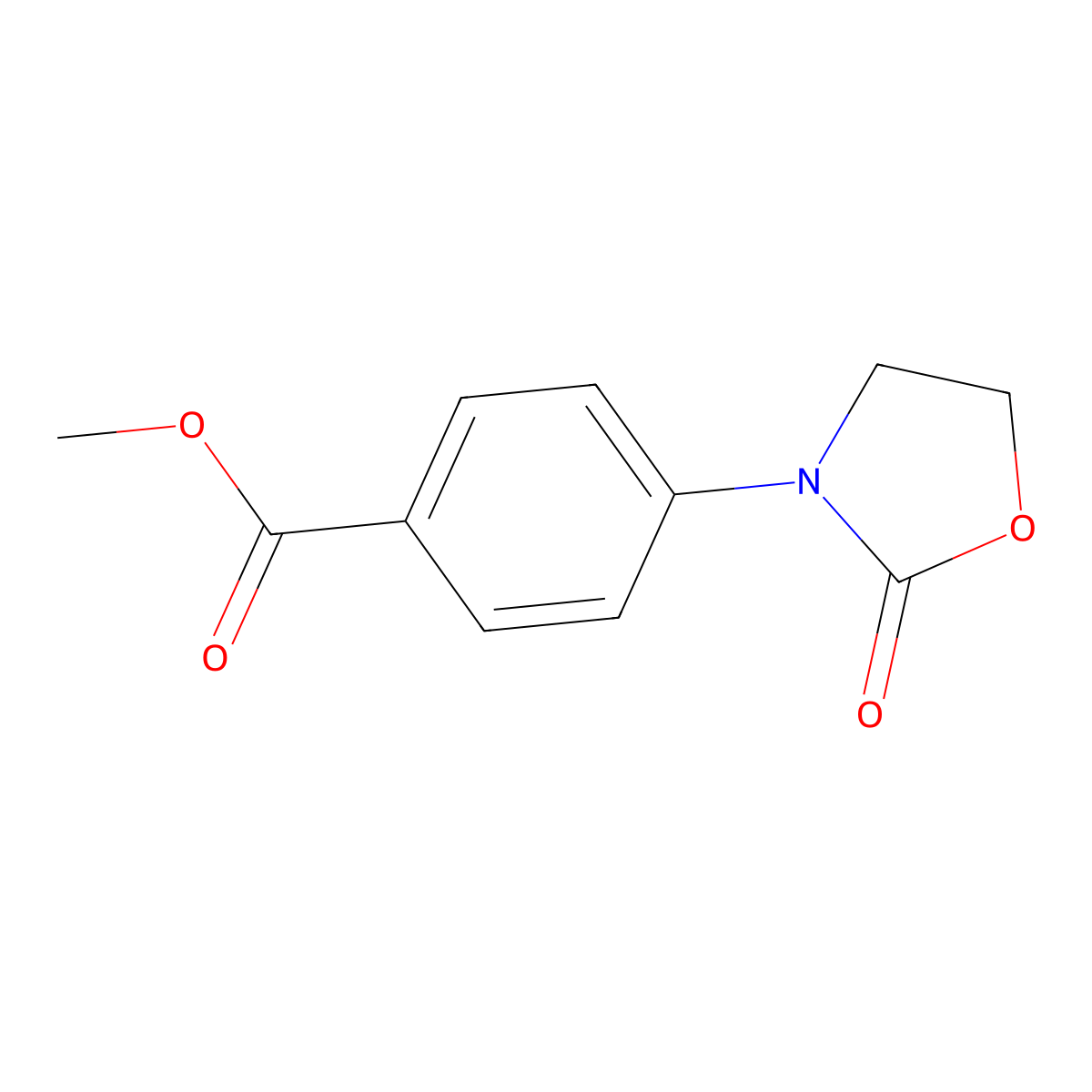 Methyl 4-(2-oxooxazolidin-3-yl)benzoate molecular structure, CAS 208707-99-7