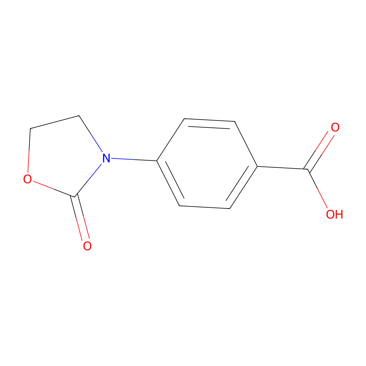 4-(2-Oxo-1,3-oxazolidin-3-yl)benzoic acid molecular structure, CAS 208708-00-3