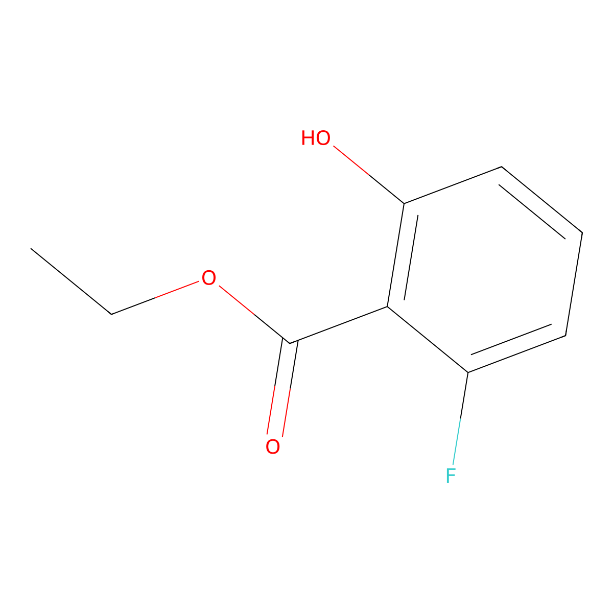 Ethyl 2-fluoro-6-hydroxybenzoate molecular structure, CAS 208708-03-6